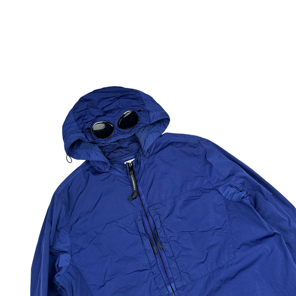 CP Company Blue Chrome R Hooded Goggle Jacket - Large