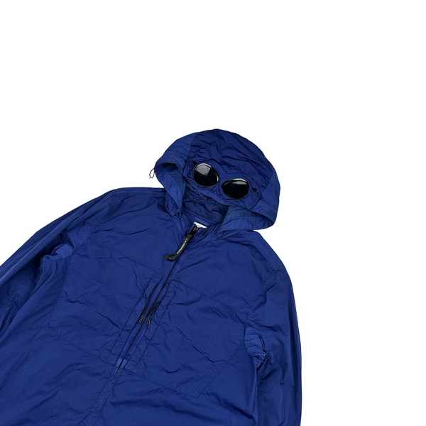 CP Company Blue Chrome R Hooded Goggle Jacket - Large