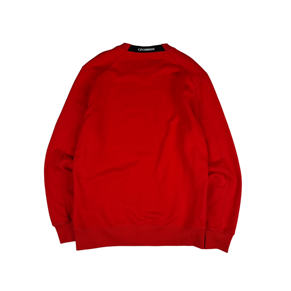 CP Company Orange Cotton Crewneck Sweatshirt - Medium