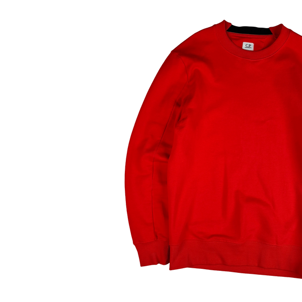 CP Company Orange Cotton Crewneck Sweatshirt - Medium