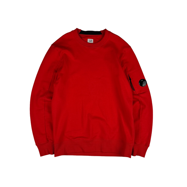CP Company Orange Cotton Crewneck Sweatshirt - Medium