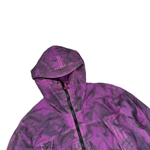 Nemen Purple Print Lightweight Windbreaker Jacket - Large