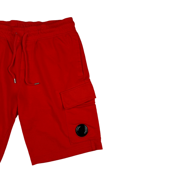 CP Company Orange Cotton Lens Viewer Shorts - Small