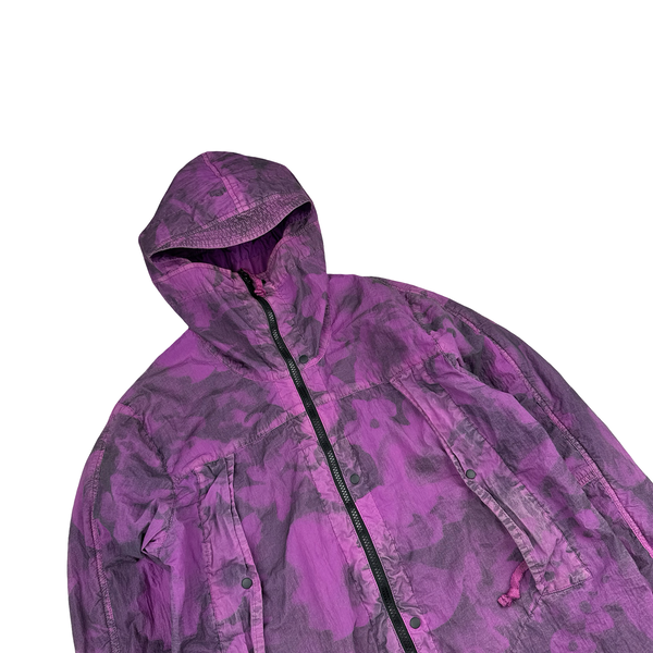 Nemen Purple Print Lightweight Windbreaker Jacket - Large