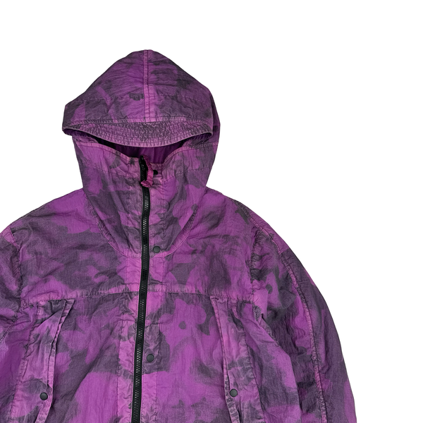 Nemen Purple Print Lightweight Windbreaker Jacket - Large