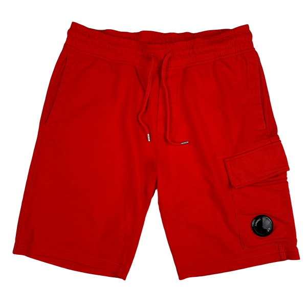 CP Company Orange Cotton Lens Viewer Shorts - Small