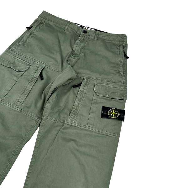 Stone Island 2021 Green LO Baggy Cargo Trousers - 32"