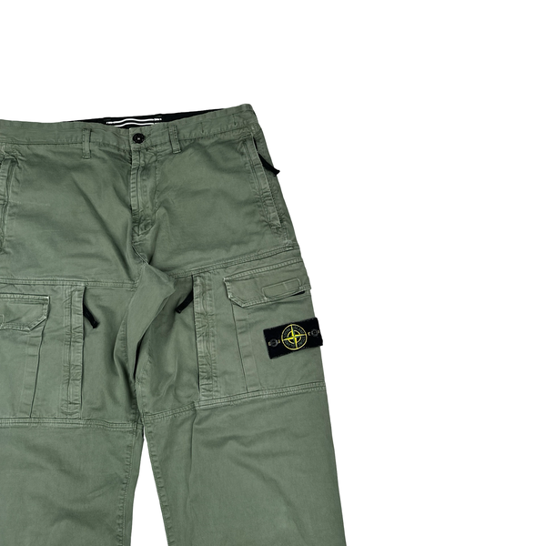 Stone Island 2021 Green LO Baggy Cargo Trousers - 32"