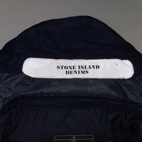 Stone Island 2009 Navy Multipocket Reflective Nylon Jacket - XXL
