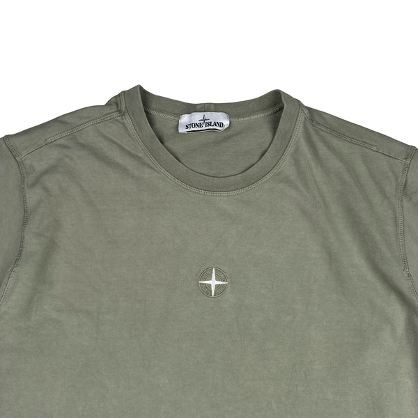 Stone Island Olive Compass Cotton T Shirt - XL