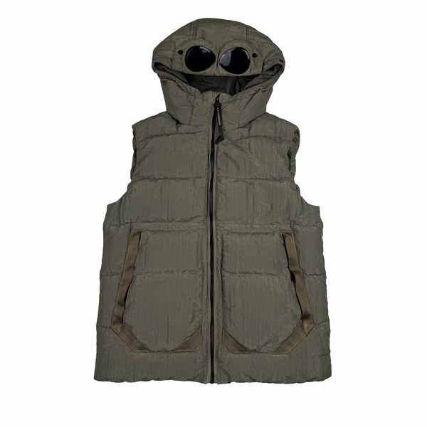 CP Company Khaki Saint Peter Goggle Down Gilet/Jacket - Age 14 (Small)