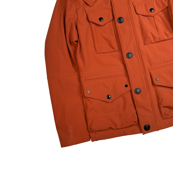 CP Company Orange Fleece Lined Soft CP Shell Goggle Jacket - Small (46)