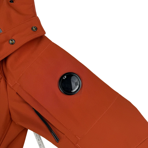 CP Company Orange Fleece Lined Soft CP Shell Goggle Jacket - Small (46)