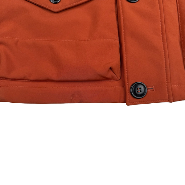 CP Company Orange Fleece Lined Soft CP Shell Goggle Jacket - Small (46)
