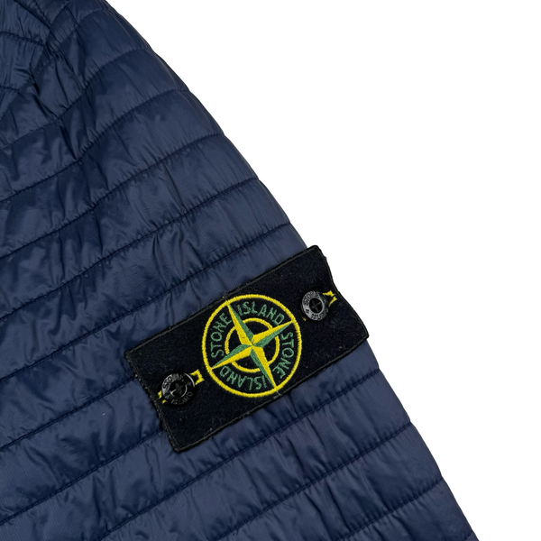 Stone Island 2012 Blue Micro Rip Stop 7 Den Quilted Jacket - Medium
