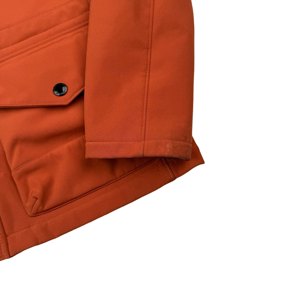 CP Company Orange Fleece Lined Soft CP Shell Goggle Jacket - Small (46)