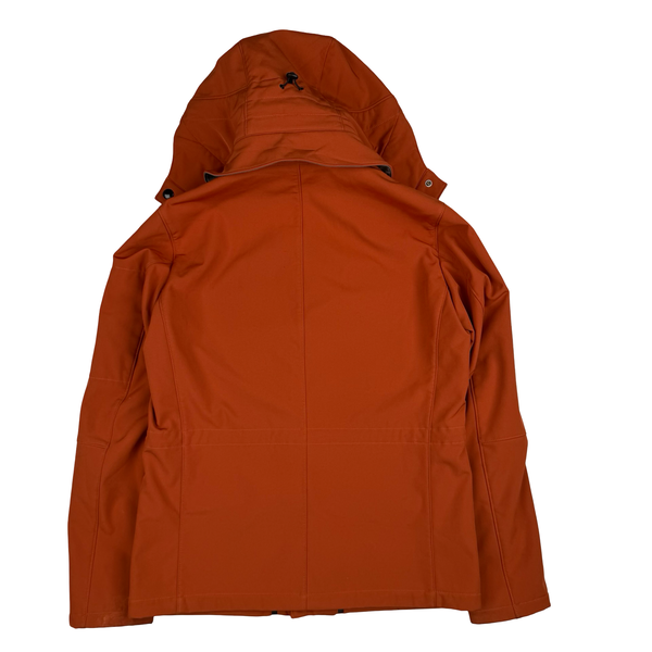 CP Company Orange Fleece Lined Soft CP Shell Goggle Jacket - Small (46)