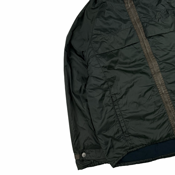 Stone Island 2000 Forest Green Vintage Fleece Lined Nylon Jacket - XXL