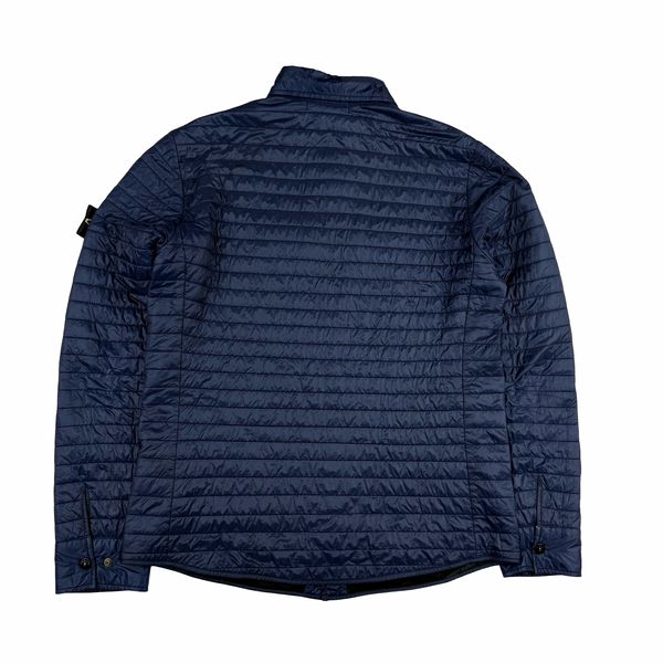 Stone Island 2012 Blue Micro Rip Stop 7 Den Quilted Jacket - Medium