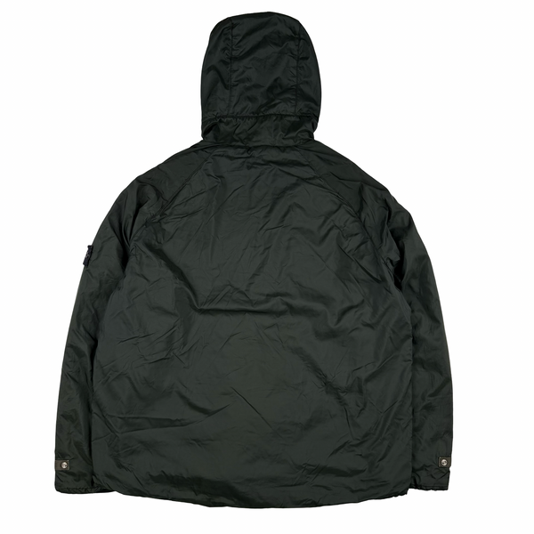 Stone Island 2000 Forest Green Vintage Fleece Lined Nylon Jacket - XXL