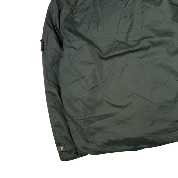 Stone Island 2000 Forest Green Vintage Fleece Lined Nylon Jacket - XXL