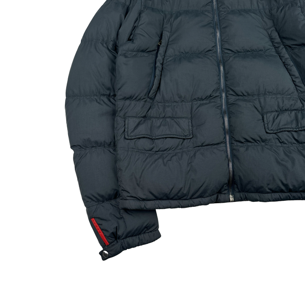Prada Navy Nylon Padded Puffer Jacket - Large