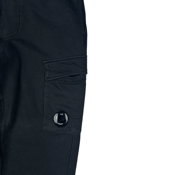 CP Company Black Cotton Lens Viewer Joggers - Medium
