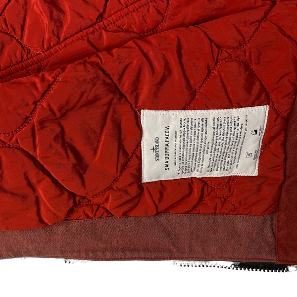 Stone Island Red Saia Doppia Faccia Winter Jacket - Large