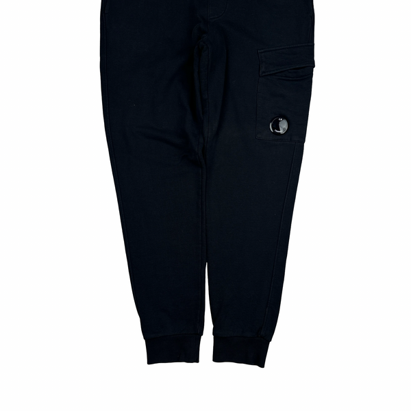CP Company Black Cotton Lens Viewer Joggers - Medium