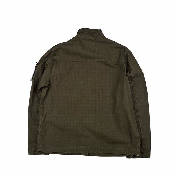 Stone Island 2025 Khaki MIL-SPEC Stretch Ripstop-TC Zipped Jacket - Large