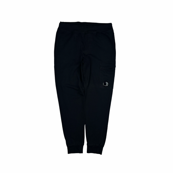 CP Company Black Cotton Lens Viewer Joggers - Medium