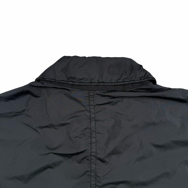 Stone Island 2020 Black Crinkle Reps Overshirt Jacket - Small