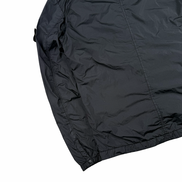 Stone Island 2020 Black Crinkle Reps Overshirt Jacket - Small