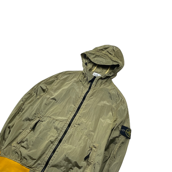 Stone Island 2018 Gold Nylon Metal Watro Hooded Jacket - XL