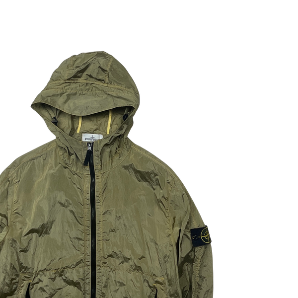 Stone Island 2018 Gold Nylon Metal Watro Hooded Jacket - XL