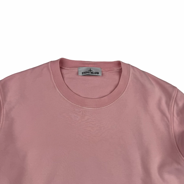 Stone Island 2023 Pink Crewneck Sweatshirt - Large