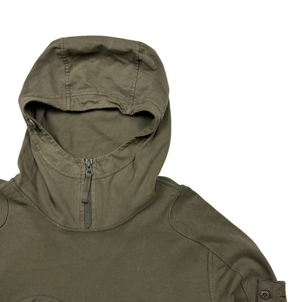 Stone Island 2018 Khaki Ghost Pullover Hoodie - Medium