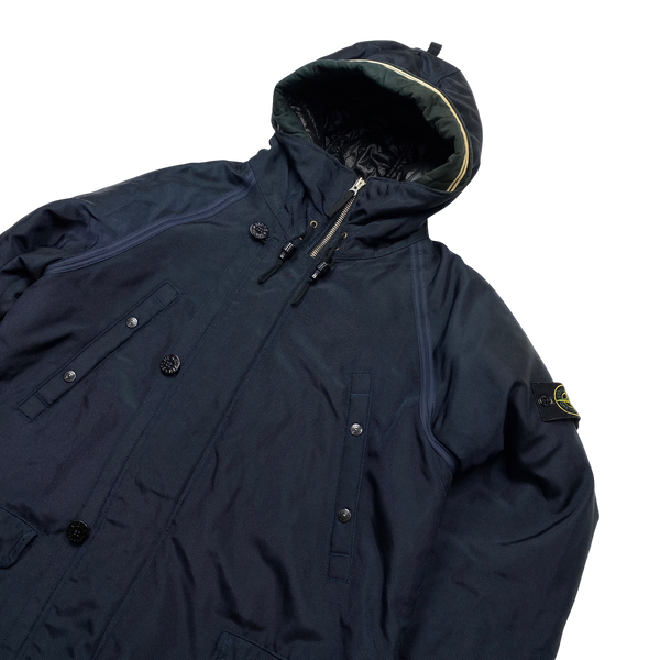 Stone Island Navy Oxford Nylon Parka Jacket XXL Mat s Island