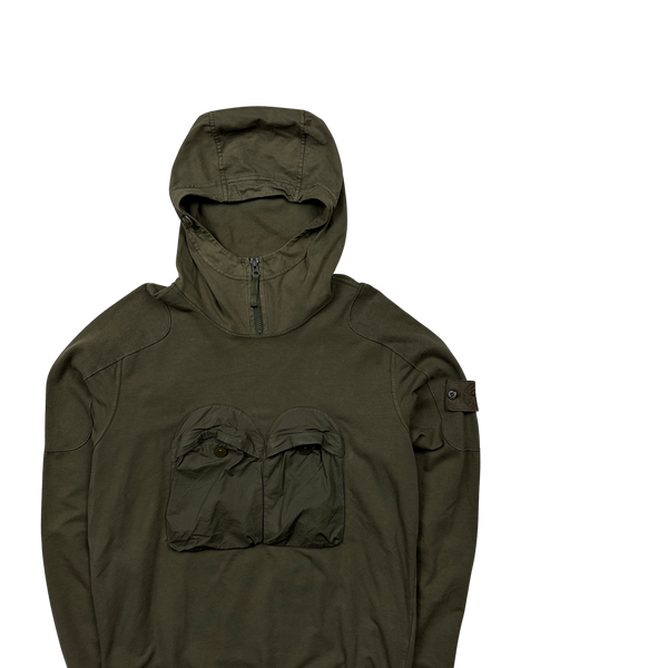 Stone Island 2018 Khaki Ghost Pullover Hoodie - Medium