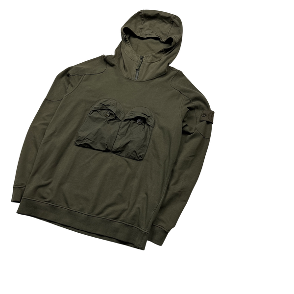 Stone Island 2018 Khaki Ghost Pullover Hoodie - Medium
