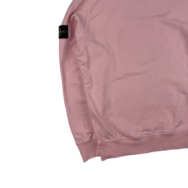 Stone Island 2023 Pink Crewneck Sweatshirt - Large