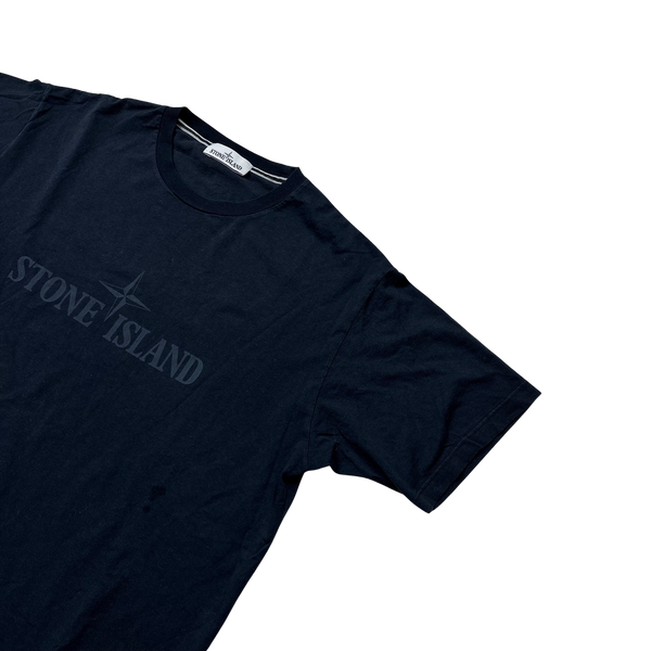 Stone Island 2017 Navy Spellout T Shirt - XXL