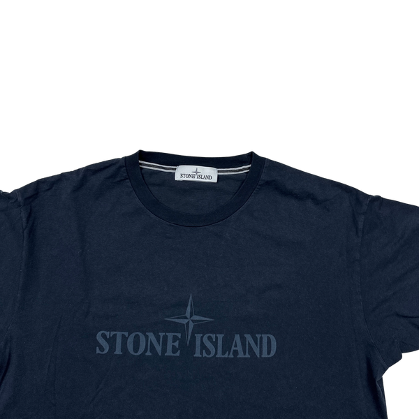 Stone Island 2017 Navy Spellout T Shirt - XXL