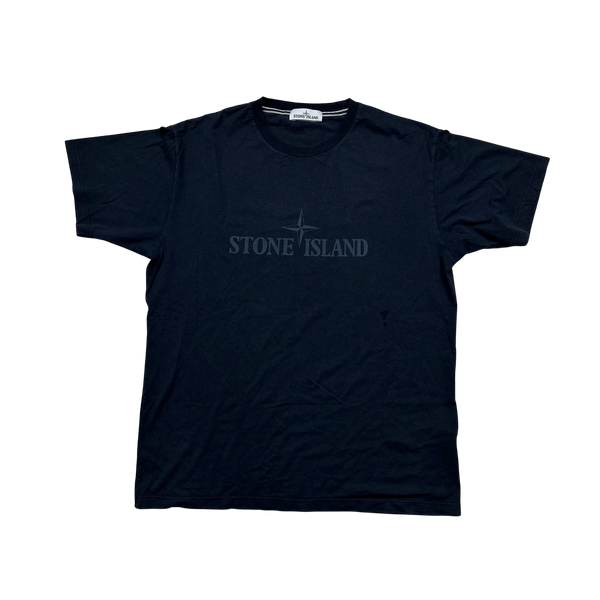 Stone Island 2017 Navy Spellout T Shirt - XXL