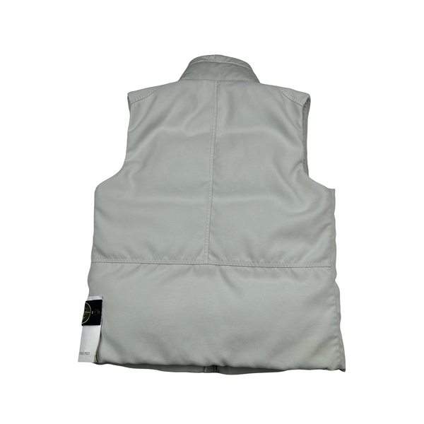 Stone Island 2016 White Reverse Raso Poly Gilet - Medium
