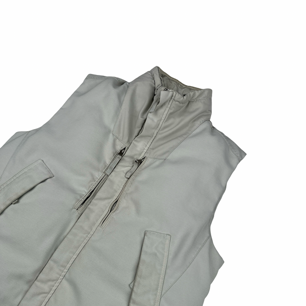 Stone Island 2016 White Reverse Raso Poly Gilet - Medium