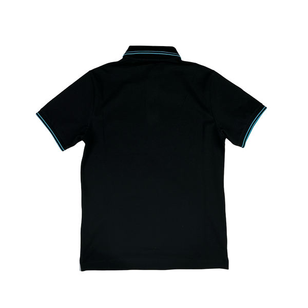 Stone Island Black Cotton Polo Shirt - Small