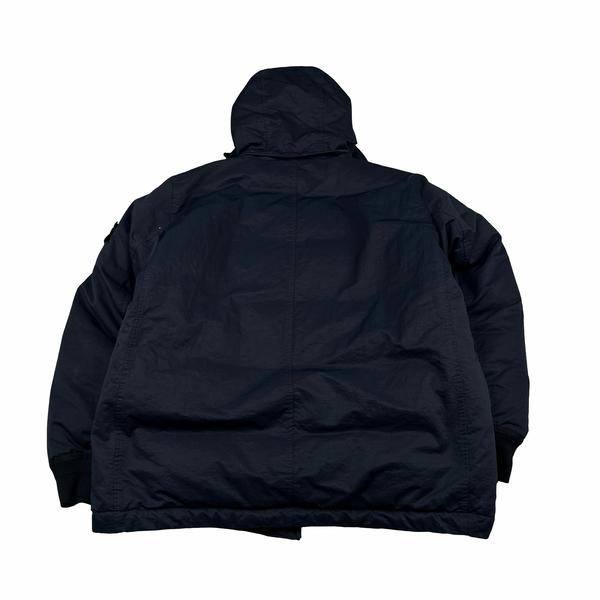 Stone Island 2022 Navy Opaque Nylon Twill Down-TC Bally Puffer Jacket - Large