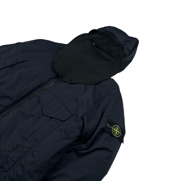 Stone Island 2022 Navy Opaque Nylon Twill Down-TC Bally Puffer Jacket - Large