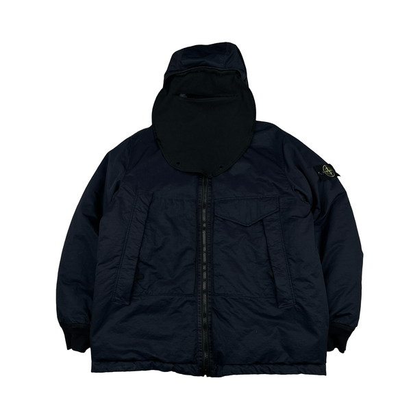 Stone Island 2022 Navy Opaque Nylon Twill Down-TC Bally Puffer Jacket - Large